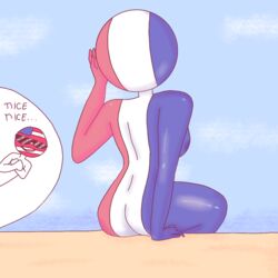 big_ass big_breasts breasts countryhumans countryhumans_girl female france france_(countryhumans) french_flag jojo_reference jojofan_alsoch meme united_states_of_america_(countryhumans)