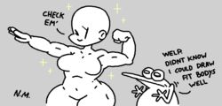 big_hips breasts buff cute female flexing hips larger_female muscular muscular_female skinny skinny_girl sleepyslut