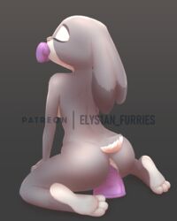 1girls anal anal_grip anal_juice anal_object_insertion anthro anus ass bunny_ears bunny_girl bunny_tail butt cute deep_penetration deepthroat dildo dildo_deepthroat dildo_in_ass dildo_in_mouth dildo_sitting dildos disney elys1an_furries eyelashes eyes_closed eyeshadow feet female grey_skin judy_hopps masturbation oral paws purple_eyes spitroast throat_bulge zootopia