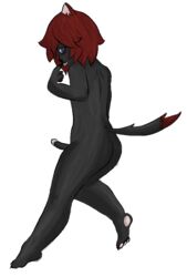 1boy alpha_channel anthro felid genitals hair humanoid_genitalia humanoid_penis lewdbastard male male_only mammal pawpads penis red_hair solo tail transparent_background