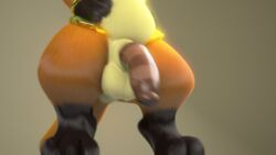 3_toes 3d animal_genitalia animated anthro balls big_balls big_penis biped chuki cropped erection espro_(chuki) fur genitals kazzypoof male male_only mammal nude penis rodent short_playtime simple_background solo standing toes yellow_body