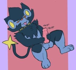 animal_genitalia animal_penis balls canine_penis erection felid feral fur genitals hi_res knot lazyneko luxray male male_only mammal masturbation nintendo penile penile_masturbation penis pokémon_(species) pokemon pokemon_(species) simple_background sketch smile solo spread_legs spreading tongue video_games yurai_the_luxray