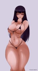 big_breasts blue_hair female female_focus female_only hyuuga_hinata large_breasts lavender_eyes naruto naruto_shippuden nipples solo solo_female solo_focus yomichiboy