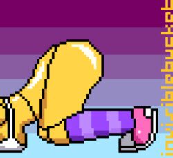 1girls animatronic anthro ass ass_up big_ass bird bottomless clothing female five_nights_at_freddy's five_nights_at_freddy's_2 invisiblebucket leaning leaning_forward legwear lower_body partially_clothed pixel_art presenting robot seductive shoes sneakers socks solo solo_female toy_chica_(eroticphobia) toy_chica_(fnaf) yellow_body