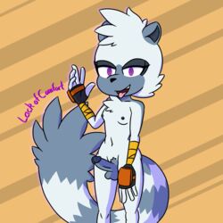 1:1 1futa anthro areola balls biped black_nose breasts chest_tuft digital_media_(artwork) erection fur futanari genitals grey_areola grey_body grey_fur grey_nipples grey_tail idw_comics idw_publishing intersex lackofcomfort lemur looking_at_viewer mammal mobian_(species) mostly_nude multicolored_body multicolored_fur navel nipples open_mouth orange_background penis primate purple_eyes ring-tailed_lemur ringtail sega signature simple_background small_breasts smile solo solo_futa sonic_(series) sonic_the_hedgehog_(comics) sonic_the_hedgehog_(idw) sonic_the_hedgehog_(series) strepsirrhine tangle_the_lemur tongue tuft two_tone_tail