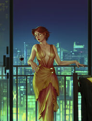 1girl 2020 2d 2d_(artwork) alcohol areolae arms artist_signature balcony bedroom_eyes big_breasts blue_eyes blurry_background breasts city city_background cityscape clothed_female clothes clothing deviantart deviantart_username digital_drawing_(artwork) digital_media_(artwork) digital_painting_(artwork) dress drink earrings ears erect_nipples exposed_shoulders eyebrows eyelashes eyes female female_focus female_human female_only fingernails fingers forearms formal front_view gold_jewelry gold_necklace hairy_pussy hands human human_only jacket knees krysdecker large_breasts legs legs_together light-skinned light-skinned_female light_body light_skin lips lipstick long_dress looking_at_viewer makeup mole_on_breast neck necklace necklace_between_breasts night nipples no_sex nose outdoors outside painted_nails patreon patreon_reward patreon_url patreon_username pink_nipples plunging_neckline pubes pubic_hair pussy realistic red_(transistor) red_hair red_lipstick seductive_eyes seductive_look seductive_pose seductive_smile see-through short_hair shoulders slender_body slender_waist smile smiling smiling_at_viewer smooth_skin solo solo_female solo_focus supergiant_games teeth text transistor_(game) transparent_clothing uncensored url vulva wine wine_glass woman yellow_dress young_woman