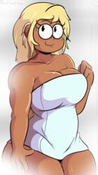 1girls 2020 bathroom big_breasts blonde_hair breasts carol_(ok_k.o.!_let's_be_heroes) carol_kincaid cartoon_network davidsanchan female female_only hips looking_at_viewer milf ok_k.o.!_let's_be_heroes request shower silver_spark_(ok_k.o.!_let's_be_heroes) solo solo_female thick thick_hips thick_thighs thighs towel voluptuous wet wet_hair wet_skin wide_hips