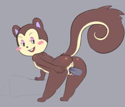 animal_crossing anthro anus disembodied_penis dizzytizzy female genitals looking_back male mammal nintendo pecan_(animal_crossing) penetration penis pussy rodent sciurid straight vaginal_penetration video_games