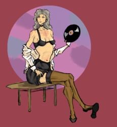 anatomical_nonsense breasts grey_hair helenwinde(artist) mature old_woman wrinkles