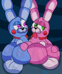 animatronic ass ass_grab big_ass big_balls big_butt blue_skin bonnet_(fnafsl) eyelashes five_nights_at_freddy's five_nights_at_freddy's:_sister_location futanari genitals green_eyes lagomorph male_with_futa pink_skin puppet_bonnie_(fnafsl) purple_eyes rabbit robot simple_background sister_location sitting sweat sweaty_balls sweaty_butt thick_thighs video_games wet wide_hips