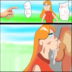 blowjob candace_flynn cum cum_in_mouth cum_in_throat deepthroat disney drooling fellatio gag gagging male oral oral_penetration oral_sex phineas_and_ferb testicles throat_bulge vontesofine69