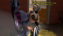 3d balls_expansion blizzard_entertainment breast_press breasts_squeeze futanari horsecock horsecock_futanari huge_breasts huge_cock huge_penis huge_testicles mercy overwatch source_filmmaker testicle_growth text thick_penis thick_thighs veiny_penis veiny_testicles widowmaker zccblp