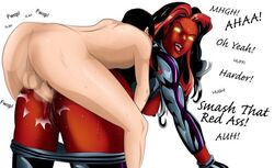 1boy 1girls 2d all_fours anal anal_sex backsack betty_ross black_hair breasts clothed_female_nude_male doggy_style english_text female from_behind from_behind_position glowing_eyes hair hulk_(series) human larger_female long_hair male male/female marvel marvel_comics motion_blur naked_male_with_half_naked_female nipples nova_(marvel) older_female on_top pants_down red-skinned_female red_hair red_she-hulk red_skin sam_alexander sex sideboob size_difference smaller_male straight sweat tbone111 text two_tone_hair unseen_male_face white_background yellow_eyes