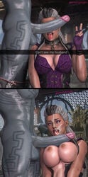 3d ahe_gao areolae big_breasts breasts breasts_out cheating cum female gamingarzia huge_breasts kotal_kahn large_breasts large_penis male mortal_kombat mortal_kombat_11 nipples partial_male penis sindel tagme