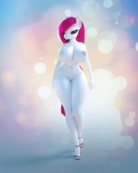 3d animated anthro breasts eqamrd female female_only friendship_is_magic hasbro horn my_little_pony nipples nude princess_celestia_(mlp) walking wide_hips