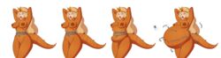 1girls alpha_channel bartok_the_magnificent belly belly_expansion blonde_hair chains don_bluth dragon expansion female growth hair hi_res human humanoid hybrid ludmilla_(bartok) mammal modezombie orange_body orange_scales scales segmented_tail solo transformation weight_gain