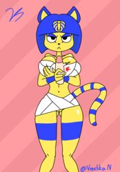 1girls 2020 absurd_res angry angry_face animal_crossing ankha anthro big_breasts breast_grab breasts disappointed domestic_cat duo erection felid feline felis female fur genitals hair hand_on_breast handjob hi_res human humanoid looking_at_viewer male mammal nintendo penile penis pussy sex simple_background straight video_games vreshka_showers vreshkan yellow_fur