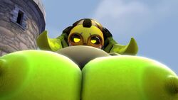 1girls 3d animated big_breasts big_lips breasts coot27 female first_person_view gigantic_breasts green_body green_skin horns huge_breasts kissing lipstick lipstick_mark looking_at_viewer makeup nipples no_sound nude orisa overwatch pov pov_kiss robot smile source_filmmaker tagme video yellow_eyes