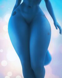 3d animated anthro breasts eqamrd female female_only friendship_is_magic hasbro huge_breasts my_little_pony nude princess_luna_(mlp) toned walking wide_hips