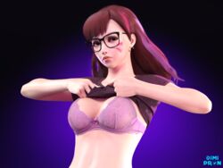 1girls 3d annoyed asian asian_female blender blizzard_entertainment bra breasts brown_eyes brown_hair cleavage cute d.va daz_studio dimipron dressing dubious_consent egirl eyelashes eyeliner facepaint female fringe glasses light_skin lingerie long_hair looking_at_viewer overwatch pale-skinned_female pale_skin pout pouting presenting_breasts sad shirt_lift skinny slim solo underwear undressed video_games