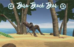 3d beach coconut drupe_(fruit) evergreen_tree food fruit humanoid male male_only mammal palm_tree plant sanctioned13 seaside sleeping solo tree ursid water