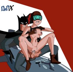 1boy 1girls batman batman:_the_animated_series batman_(series) biting_lip black_lipstick boots breasts bruce_wayne cape clothed_male_nude_female dc dc_comics dcau dedx duo exposed_penis female flight_goggles flight_helmet gloves male naked_footwear naked_with_shoes_on navel nipples nude nude_female penetration penis pussy pussy_juice red_hair reverse_cowgirl_position riding rocket roxanne_sutton roxy_rocket sex shirt_lift shirt_up straight testicles the_new_batman_adventures torn_clothes vagina vaginal_penetration vaginal_sex