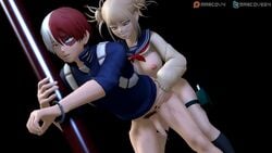 1boy 1futa 3d against_pole anal anal_sex animated areolae asian asian_female asian_male bent_over big_breasts big_penis blonde_hair bottomless breasts clothes_lift dickgirl fangs from_behind futa_on_male futadom futanari handcuffed handcuffed_to_pole handcuffs hands_on_hips himiko_toga knife large_breasts leaning_forward male male_penetrated malesub marcossfm marcovee4 medium_breasts multicolored_hair my_hero_academia nipples no_sound pegging precum precum_drip pubes pubic_hair shouto_todoroki source_filmmaker swinging_penis thrusting video weapon wide_hips yellow_eyes