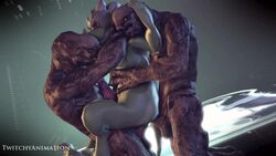 3d abs anal anal_penetration animated back_muscles balls_touching crossover double_penetration gay halo_(series) interspecies male_sangheili_(halo) moaning muscular muscular_male nails nipples obliques pecs sangheili tagme teeth threesome twitchyanimation vergence video yellow_eyes