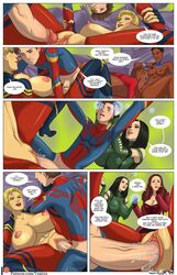 1boy 5girls african african_female age_difference aged_up alien alien_girl arabatos areolae asgardian ass avengers avengers:_endgame big_breasts bisexual bisexual_female black_hair black_panther_(series) blonde_hair breasts brown_hair busty captain_marvel carol_danvers cleavage comic comic_page costume cunnilingus curvy curvy_female curvy_hips dark-skinned_female dark_skin dialogue english_text female guardians_of_the_galaxy harem huge_breasts human interspecies large_breasts legs light-skinned_female light-skinned_male light_skin male mantis_(marvel) marvel marvel_cinematic_universe mature mature_female mature_male missionary missionary_position nipples offscreen_character okoye orgy outfit page_6 page_number parody penis peter_parker pussy red_eyes scarlet_witch shuri_(marvel) speech_bubble spider-man spider-man_(series) spider-man_(tom_holland) straight straight_hair studio superhero superheroine testicles thick thick_legs thick_thighs thighs tom_holland vaginal_sex ventzcomics ventzx voluptuous wanda_maximoff watermark wide_hips yuri