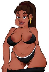 big_lips breasts cartoon_network chubby craig_of_the_creek dark-skinned_female earrings kyrie_dango lingerie lips milf nicole_williams seductive solo underwear