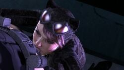 1boy 1girls 3d animated batman batman:_arkham_knight batman:_arkham_origins batman_(series) blowjob brown_hair bruce_wayne catwoman catwoman_(arkham) catwoman_(arkham_knight) choker dark_room dc dc_comics deepthroat domination eyelashes eyeshadow faceless_male fellatio female female_focus femsub goggles_on_head good_girl green_eyes helmet kneeling latex male maledom no_sound oral pale_skin penis pov red_lipstick secazz selina_kyle short_hair skin_tight_suit slave slim solo_focus source_filmmaker straight submissive submissive_female tagme throat_barrier video