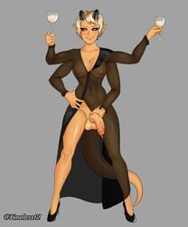 1futa 4_arms areolae balls bent_penis big_balls big_testicles black_horns black_sclera blonde_hair breasts champagne_glass chastity_(aabsurdity) demon demon_eyes demon_futa demon_horns dickgirl flaccid foreskin front_view full_body futa_only futanari glass grey_background half-closed_eyes hand_on_hip hanging_balls holding_glass holding_penis horns large_penis looking_at_viewer matching_hair/eyes multi_arm multi_limb nipples no_bra penis pointy_ears ridged_horns see-through see-through_clothing semi-flaccid short_ears short_hair slit_eyes solo solo_futa tail testicles timeless-t vein wine_glass yellow_eyes yellow_skin