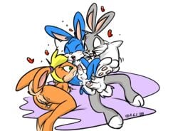 age_difference anal anal_sex andybunny anthro anus balls bisexual blush bodily_fluids bugs_bunny buster_bunny cum cum_in_ass cum_inside cum_on_face cum_on_penis female finger_fuck fingering fingering_self genital_fluids genitals group group_sex lagomorph leporid licking lola_bunny looney_tunes male male/male mammal masturbation nude older_female older_male oral orgasm penetration penile penis penis_lick pussy pussy_juice rabbit sex smooth_fur straight threesome tiny_toon_adventures tongue tongue_out vaginal_penetration warner_brothers younger_male