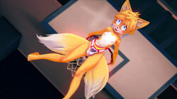 1boy 3d canine femboy fusionxglave hi_res male male_only simple_background sissy solo sonic_(series) submissive_male tails wedgie