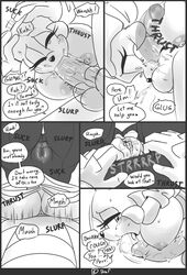 2019 5_fingers anthro anthro_on_anthro anthro_penetrated anthro_penetrating anthro_penetrating_anthro asphyxiation balls big_balls big_breasts big_penis black_and_white blowjob bodily_fluids breasts cameltoe chiropteran clitoris clothing comic deepthroat dialogue domination drooling duo echidna english_text erection faceless_male fellatio female female_focus female_penetrated fingers forced genital_fluids genitals gloves half-closed_eyes handwear hi_res humanoid_genitalia humanoid_penis internal knuckles_the_echidna krazyelf male male_domination male_penetrating male_penetrating_female mammal mobian_(species) monochrome monotreme motion_lines narrowed_eyes nipples one_eye_closed onomatopoeia oral page_6 penetration penile penis plump_camel_toe precum pussy pussy_juice rape rouge_the_bat rough_sex saliva sega sex simple_background solo_focus sonic_(series) sonic_the_hedgehog_(series) sound_effects speech_bubble spiked_gloves spikes straight submissive submissive_female tears testicles text throat_swabbing thrusting topwear torn_clothes translucent translucent_body vest white_background