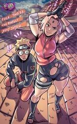 ! 1boy 1girls 2020 armpits artist_logo ass_expansion butt_expansion colored crouching curvy d-art detailed_background elbow_gloves feet female forehead_jewel forehead_protector full_body gloves green_eyes hand_seal hands_together jumpsuit looking_at_another male medium_breasts naruto naruto_shippuden pink_hair pointy_hair ripped_clothing sakura_haruno short_hair shorts shounen_jump squatting staring_at_ass thick_thighs thigh_expansion uzumaki_naruto wide_hips yellow_hair