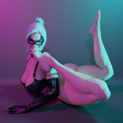 1futa 3d 3d_(artwork) balls black_cat_(marvel) blender blender_(software) facemask feet felicia_hardy fetish fetish_wear flexible foot_fetish foot_focus futa_only futanari glans huge_cock insanis_(artist) long_toenails looking_at_viewer marvel partially_clothed penis presenting_feet scrotum self_upload soles solo solo_focus solo_futa spider-man_(series) tagme toenails toes white_hair