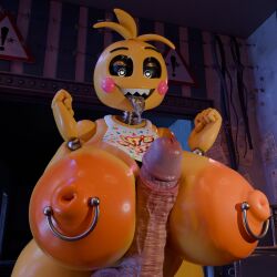 3d absurd_res adri164 animatronic areola avian big_breasts big_nipples bird bodily_fluids breast_play breast_squish breasts chiken dripping erection female five_nights_at_freddy's five_nights_at_freddy's_2 galliform gallus_(genus) genitals hi_res humanoid_genitalia humanoid_penis lovetaste_chica machine nipple_piercing nipples orange_areola paizuri penis phasianid piercing robot saliva saliva_drip saliva_on_tongue scottgames sex sharp_teeth solo squish teeth titjob toy_chica_(fnaf) toy_chica_(love_taste)