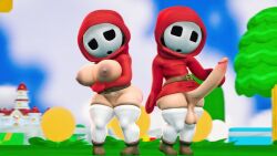 16:9 3d_(artwork) 4k absurd_res areola big_breasts big_penis brandi breasts busty clothing digital_media_(artwork) genitals hi_res hoodie legwear mammal mario_(series) mask nintendo nipples not_furry outdoors penis short_stack shy_gal shy_guy source_filmmaker super_mario_bros. thick_thighs thigh_highs topwear wide_hips widescreen