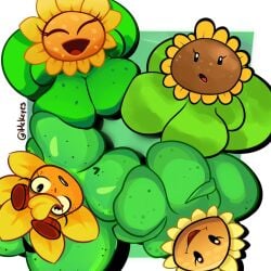 4girls adorable anniversary big_ass big_breasts breasts cute female female_only flower flower_creature flower_humanoid flowers green_skin happy huge_breasts looking_at_viewer mckeyes monster_girl multiple_girls plant plant_girl plant_humanoid plantie plants_vs_zombies plants_vs_zombies:_heroes plants_vs_zombies_2:_it's_about_time plants_vs_zombies_3 solar_flare_(pvz) squished_breasts style_parody sunflower sunflower_(pvz) tagme tits tits_out