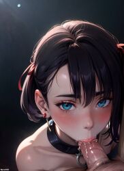 1boy 1girls 2d ai_generated artist_name athletic athletic_female black_hair blowjob blowjob_face blue_eyes blush breasts curvy curvy_figure dark_hair deep_blowjob deepthroat detailed eye_contact eyelashes eyeshadow fellatio female fit fit_female goth hair_ornament hair_ribbon high_quality human light-skinned_female light_skin lips lipstick looking_at_viewer looking_up male marnie_(pokemon) mascara medium_breasts nai_diffusion nintendo nipples oral oral_penetration oral_sex pale-skinned_female pale_skin petite pokemon pokemon_(game) pokemon_ss saliva seductive seductive_eyes seductive_look short_hair small_breasts solo stable_diffusion tagme teenage teenage_girl thin thin_arms thin_female thin_waist twintails uncensored vacuum_fellatio young