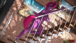 3d_(artwork) anthro breasts bunny_ears cutie_mark equid equine fake_animal_ears fake_rabbit_ears female friendship_is_magic hasbro horn loveslove mammal mohawk my_little_pony nipples nude pink_hair pink_tail purple_body purple_skin tail tempest_shadow_(mlp) unicorn