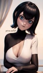 1girls 3d 3d_(artwork) 8xi9 ai_edit ai_generated big_breasts black_clothing black_hair blue_eyes character cleavage clothed cute cute_face emo female female female_only goth goth_girl gothic gothic_lolita hotel_transylvania huge_breasts mavis_dracula medium_breasts mommy mommy_kink mother petite petite_body petite_breasts petite_female petite_girl ring sfw sfw_version short_hair slim slim_girl slim_waist small_breasts smile smiling smiling_at_partner smiling_at_viewer sony sony_pictures_animation standing straight thick thin thin_female thin_waist vampire vampire_girl