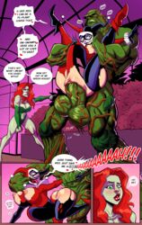 2d ahe_gao batman_(series) big_ass big_breasts big_penis cheating cock_sleeve comic comic_page cuckquean dc dc_comics fontez green-skinned_female green_skin harley_quinn harley_quinn_(classic) huge_ass huge_breasts large_ass large_breasts lipstick netorare ntr pamela_isley poison_ivy stomach_bulge swamp_thing torn_clothes