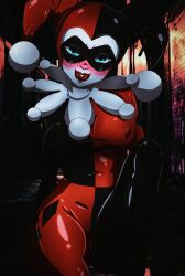 catfoxxx34 city clothed_female clown_girl harley_quinn harley_quinn_(classic) night