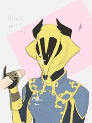 armor bungie clothes cum cum_on_body cum_on_face cum_on_upper_body destiny_(game) guardian_(destiny) handjob heart penis text vensaru warlock_(destiny)