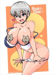 big_breasts bikini bikini_top_removed tl@lock uzaki-chan_wa_asobitai! uzaki_hana