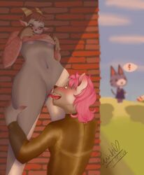 animal_crossing animal_crossing:_new_horizons animal_crossing_girl animal_crossing_new_horizons anthro aroused blush blushing_at_partner chevre_(animal_crossing) corner cunnilingus cunnilingus_from_canine female furry furry_breasts furry_ears furry_female furry_only goat goat_girl goat_horns goat_humanoid hidden_sex licking light-skinned_female light_skin public pussy pussy_ejaculation pussy_juice pussy_juice_drip pussy_juice_trail pussy_lips secret secretly_loves_it thick_thighs tongue tongue_in_pussy tongue_kiss tongue_out wolf wolf_girl