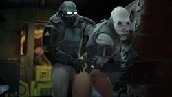 3d 3d_(artwork) 3d_model armor bottomless bottomless_male civil_protection combat_gear combine_soldier erect_penis erection fu2e7 gas_mask gay gay_anal gay_male gay_sex goon half-life half-life_2 henchman henchmen identity_censor indoors indoors_sex light-skinned_male light_skin male/male male_focus male_only male_penetrated male_penetrating male_penetrating_male masked masked_male metrocop npc npc_sex pale-skinned_male pale_skin tagme valve valve_(company)