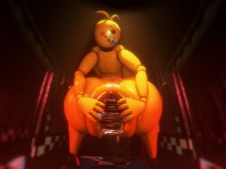 2024 3d_(artwork) anal anal_juice anal_juice_string anal_vore animatronic anus ass avian big_butt bird bodily_fluids chicken clothing crouching detailed_background digital_media_(artwork) female first_person_view fishnet fishnet_legwear five_nights_at_freddy's five_nights_at_freddy's_2 galliform gallus_(genus) gaping gaping_anus glowing glowing_eyes hi_res humanoid legwear looking_at_viewer looking_back lustful_zen machine orange_anus phasianid robot scottgames smile source_filmmaker stretched_anus thick_thighs toy_chica_(cyanu) toy_chica_(fnaf) vore yellow_body